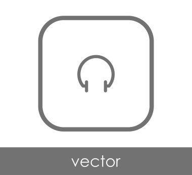 kare kulaklık kutsal kişilerin resmi, vektör çizim