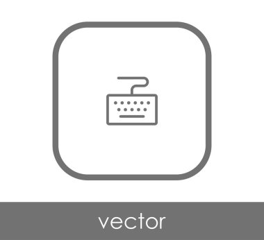 kare klavye simgesini, vektör çizim