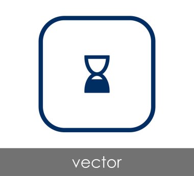 kare kum saati simgesi, vektör çizim