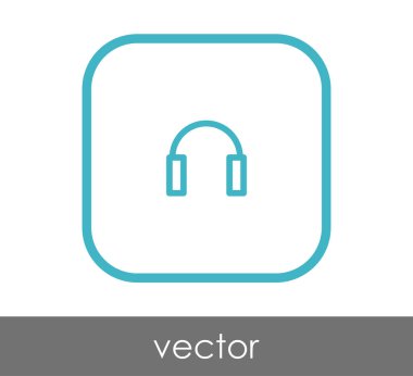 kare kulaklık kutsal kişilerin resmi, vektör çizim