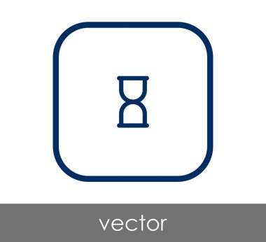 kare kum saati simgesi, vektör çizim