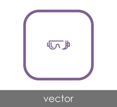 gözlük simgesi vektör illüstrasyonu