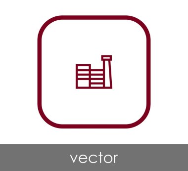 Fabrika simgesi, sınaî-vektör çizim 