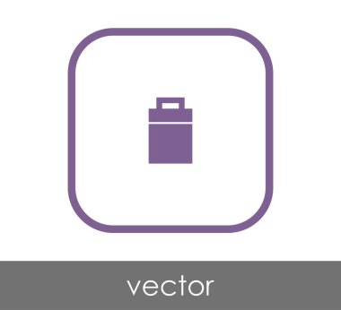 çöp kutusu düz simgesi 