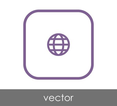 Dünya simgesinin vektör illüstrasyon tasarımı