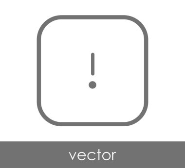 ünlem işareti simgesi, işaret, vektör çizim 