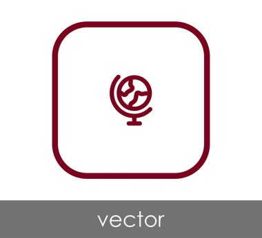 Dünya simgesinin vektör illüstrasyon tasarımı