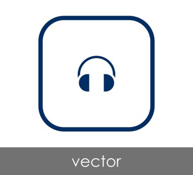 kare kulaklık kutsal kişilerin resmi, vektör çizim