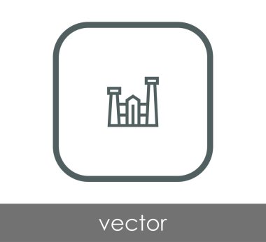 Fabrika simgesi, sınaî-vektör çizim 