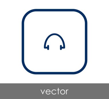 Kulaklık düz simgesi