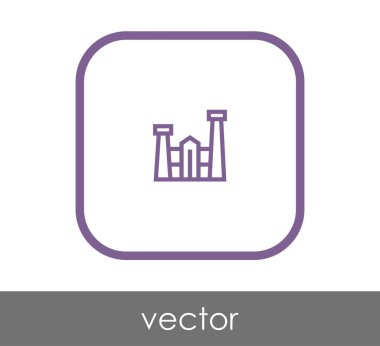 Fabrika simgesi, sınaî-vektör çizim 