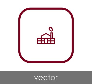 Fabrika simgesi, sınaî-vektör çizim 