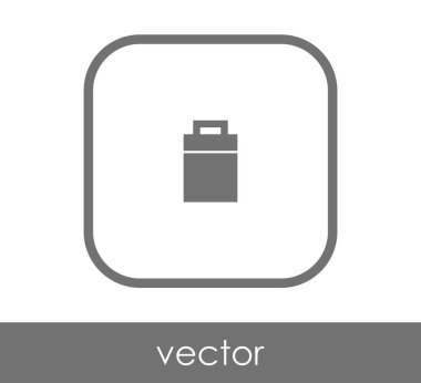 çöp kutusu düz simgesi 