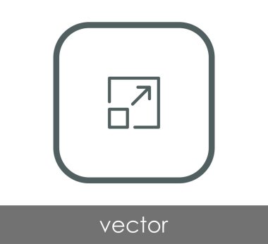 simgesini, genişletin işareti, vektör çizim 