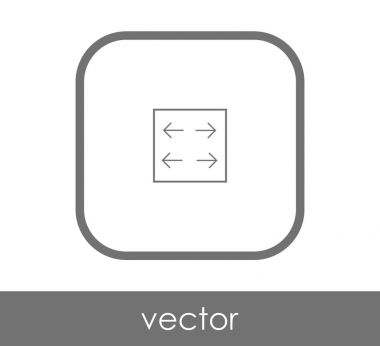 simgesini, genişletin işareti, vektör çizim 