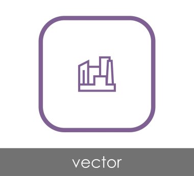 Fabrika simgesi, sınaî-vektör çizim 