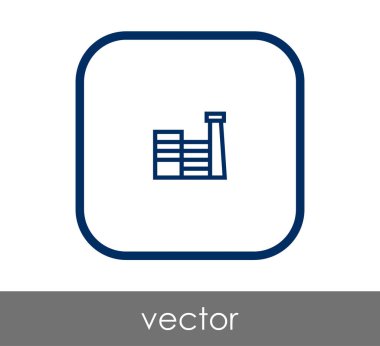 Fabrika simgesi, sınaî-vektör çizim 