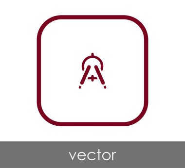 Çizim pusula simgesini, vektör çizim