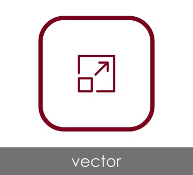 simgesini, genişletin işareti, vektör çizim 