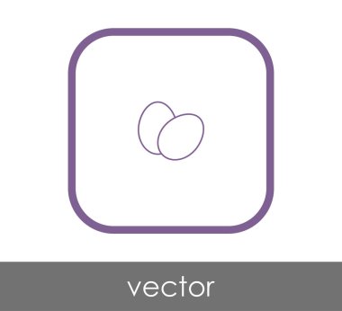 Yumurta simgesi vektör illüstrasyonu