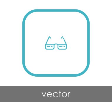 gözlük simgesi vektör illüstrasyonu