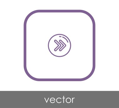 web tasarım ve uygulamaları için hızlı ileri simge