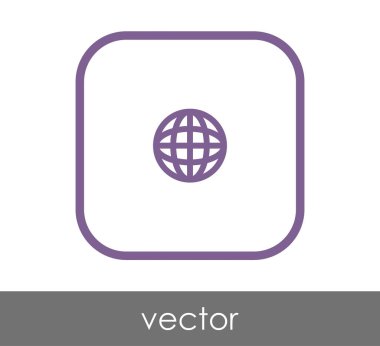 Dünya simgesinin vektör illüstrasyon tasarımı