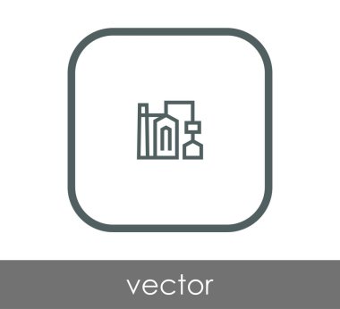 Fabrika simgesi, sınaî-vektör çizim 