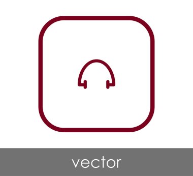 Kulaklık düz simgesi