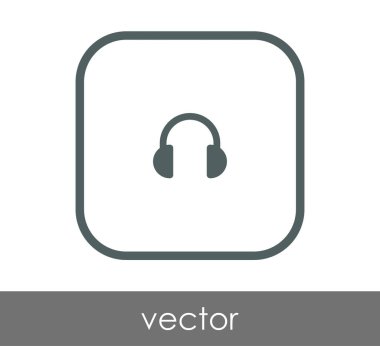 kare kulaklık kutsal kişilerin resmi, vektör çizim