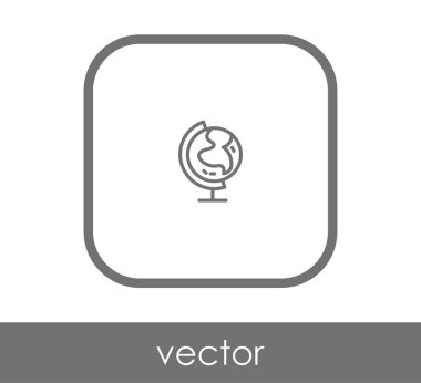 Dünya simgesinin vektör illüstrasyon tasarımı