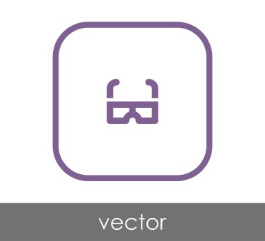 gözlük simgesi vektör illüstrasyonu