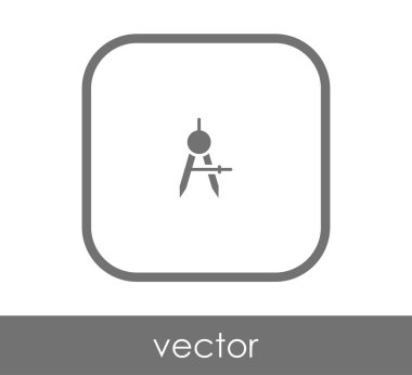 vektör çizim tasarım çizim pusula simgesini