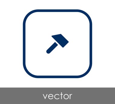 Çekiç düz simgesi