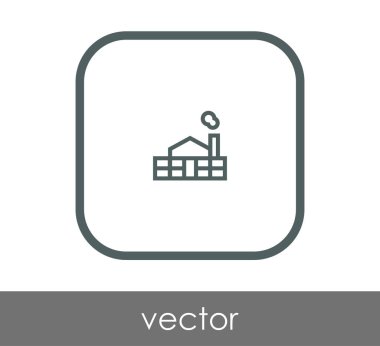 Fabrika simgesi, sınaî-vektör çizim 