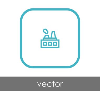 Fabrika simgesi, sınaî-vektör çizim 