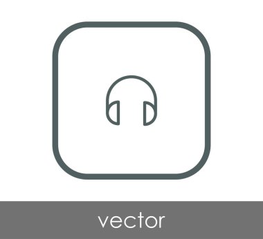 kare kulaklık kutsal kişilerin resmi, vektör çizim