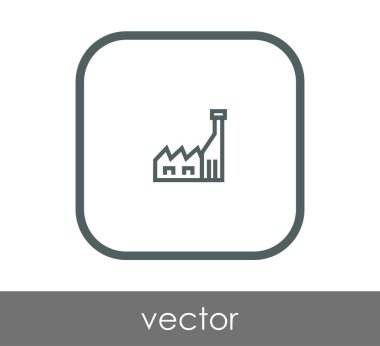 Fabrika simgesi, sınaî-vektör çizim 