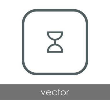 kare kum saati simgesi, vektör çizim