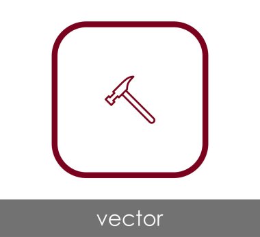 Çekiç düz simgesi