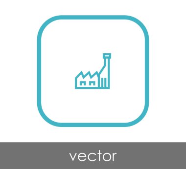 Fabrika simgesi, sınaî-vektör çizim 