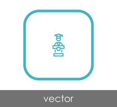 Lisansüstü simge vektör esnaf