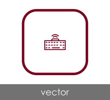 kare klavye simgesini, vektör çizim