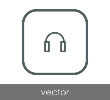 kare kulaklık kutsal kişilerin resmi, vektör çizim