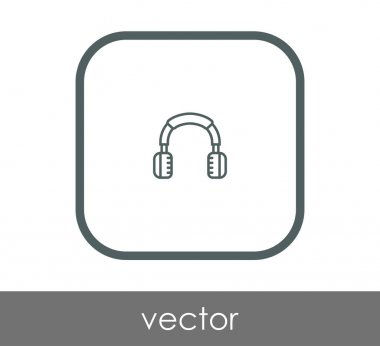 kare kulaklık kutsal kişilerin resmi, vektör çizim