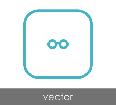 gözlük simgesi vektör illüstrasyonu