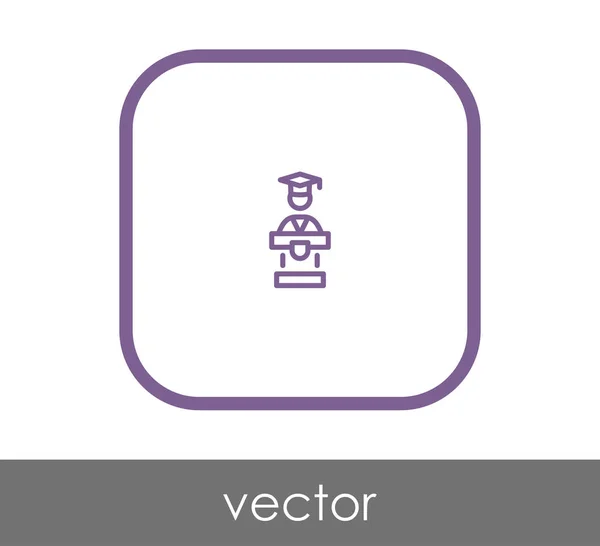 Icono Graduado Vector Illustartion — Vector de stock