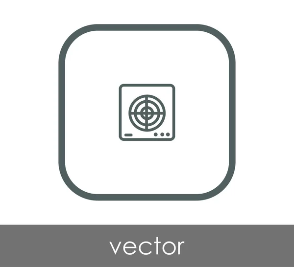 Icono Del Ventilador Símbolo Vector Ilustración — Vector de stock