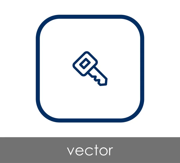 Icono Llave Inicio Vector Ilustración — Vector de stock