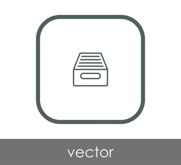 Disegno dell'illustrazione vettoriale dell'icona dell'archivio — Vettoriale Stock